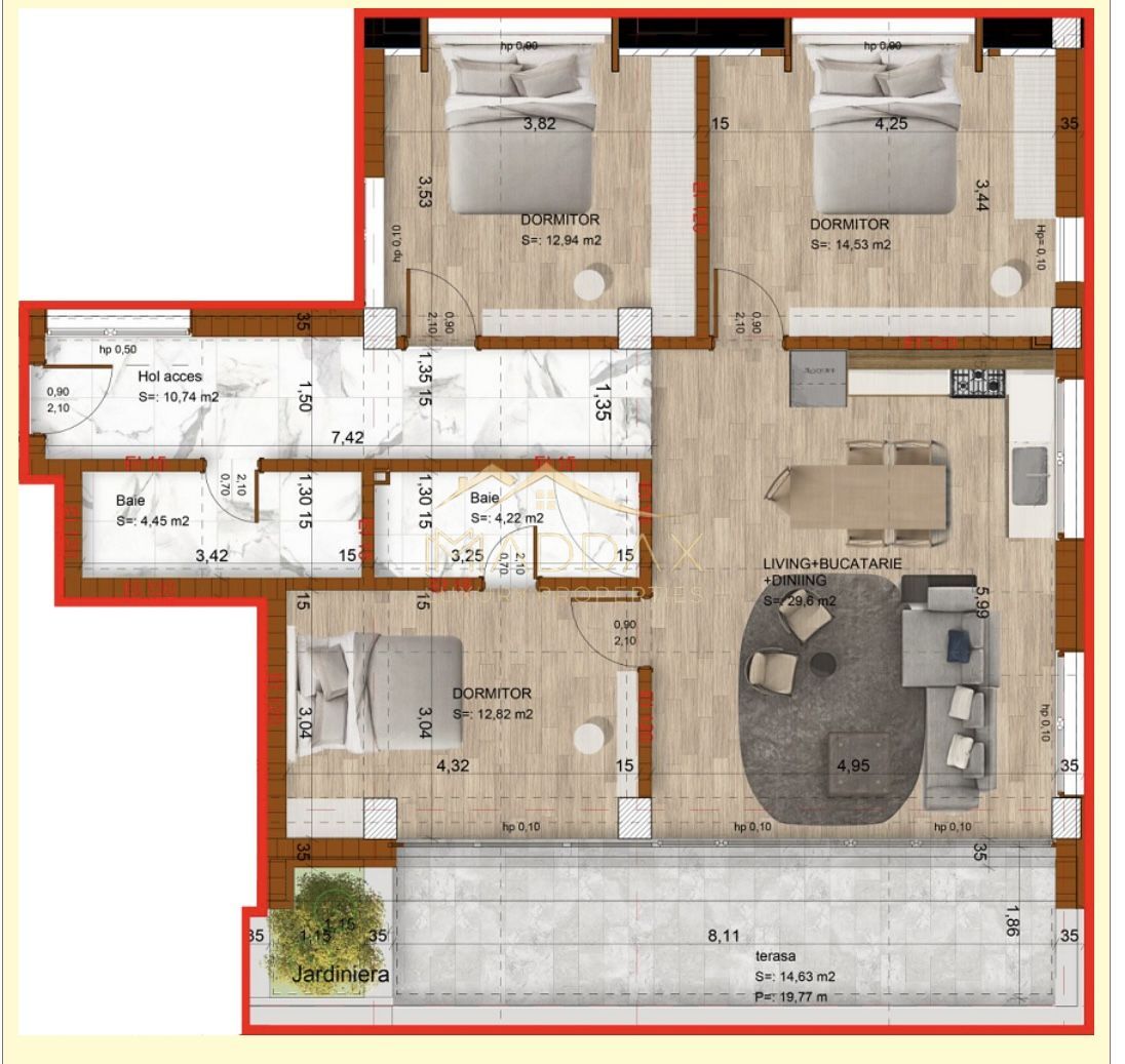 Apartament 4 Camere**TERASA**Bloc boutique***NOU// DOMENII - Poză 37