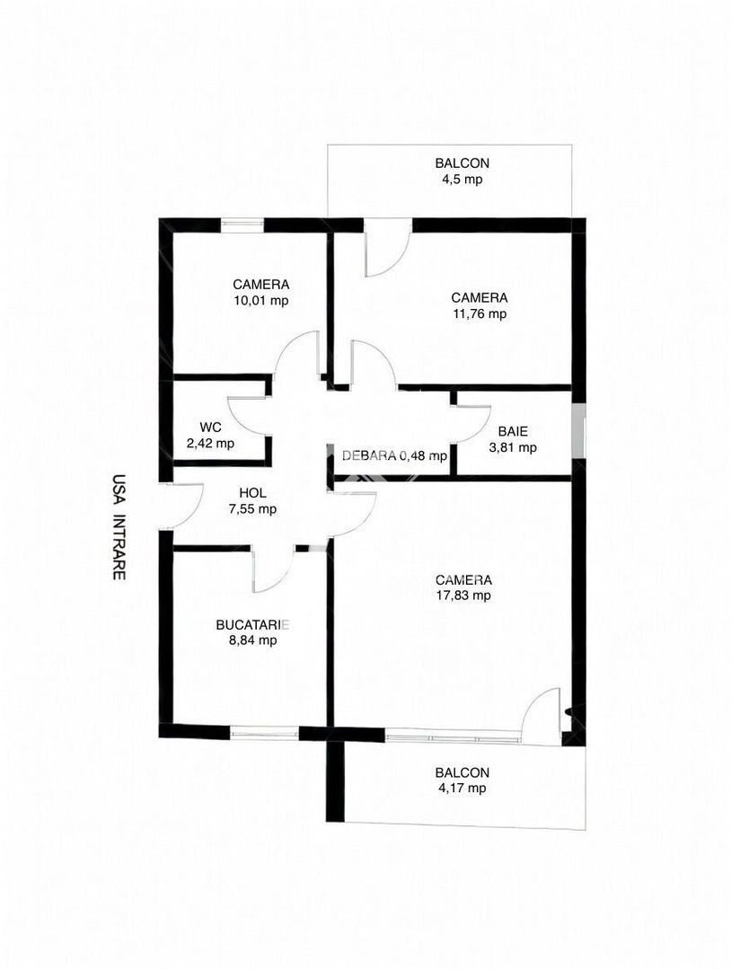 Apartament decomandat 3 camere, 2 bai, 2 balcoane, garaj, Zorilor - Poză 15