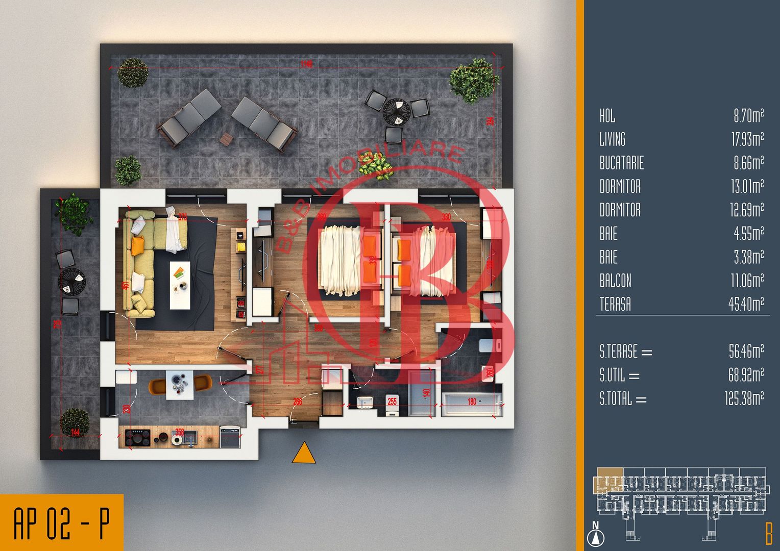 Oferta Lansare 3 camere proiect nou Pallady - Schiță 7