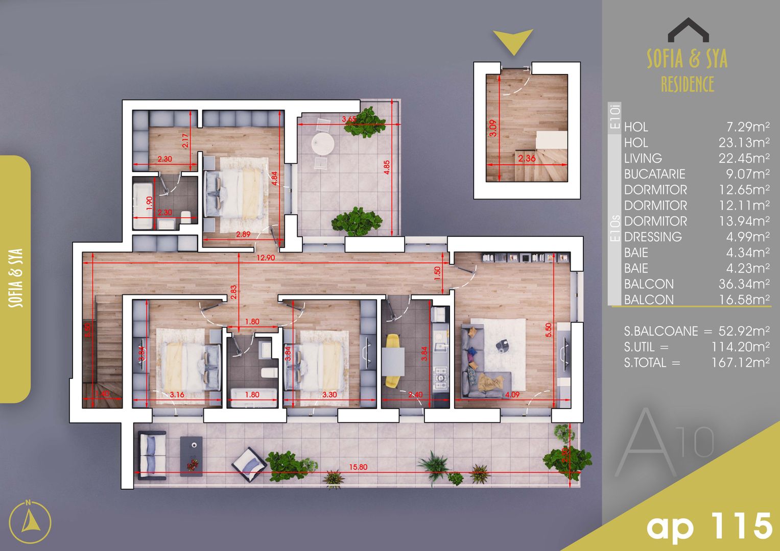 4 camere  mutare rapida -loc de parcare bonus-Titan Pallady - Schiță 1
