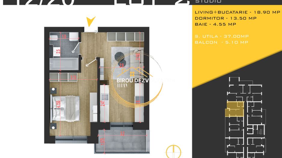 Decomandat Ansamblu modern Titan Pallady metrou Teclu Ikea Pret promo - Schiță 4