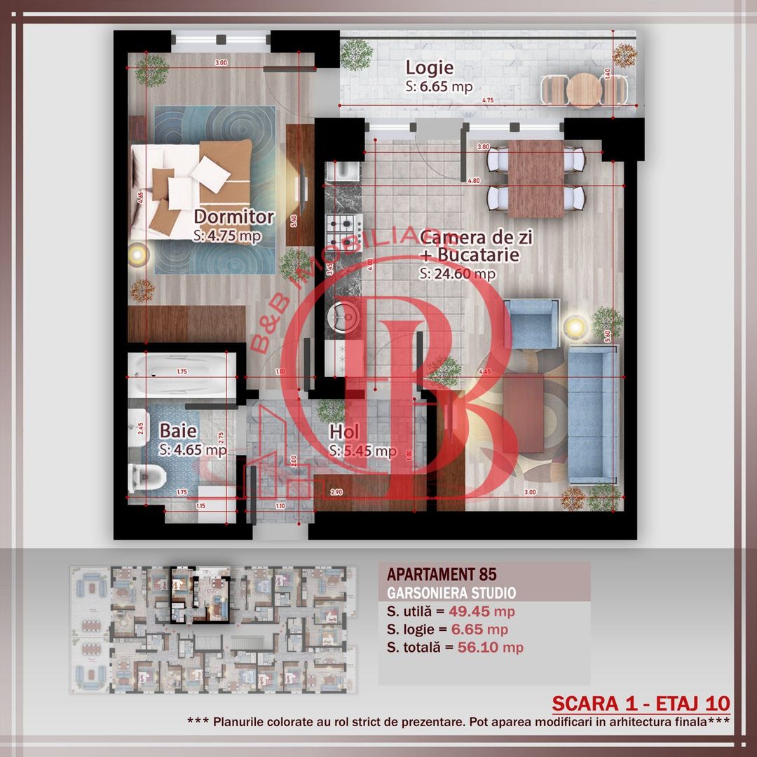 Apartament 2 camere  Titan Pallady Metrou Nicolae Teclu - Schiță 2