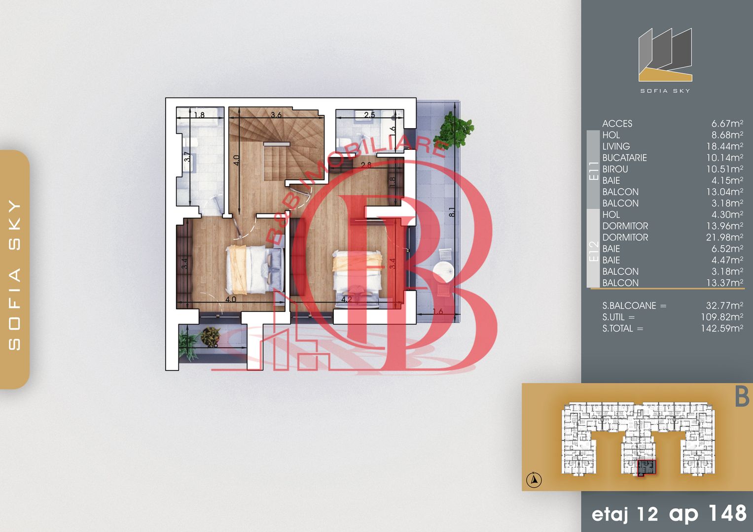 Apartament 4 camere-Duplex Bloc Finalizat Theodor Pallady - Schiță 2