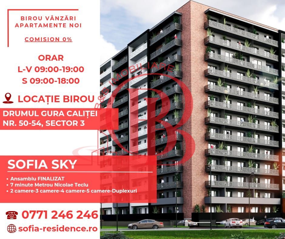 Apartament 2 camere cu 2 bai Finalizat 7 min Metrou Teclu - Poză 2