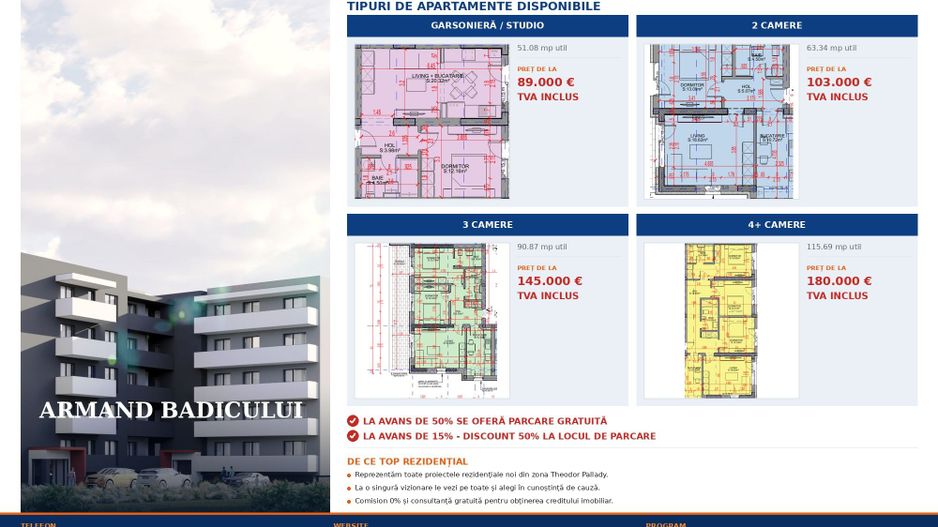 3 CAMERE // TRANSPORT STB 3 MINUTE DISTANTA // COMISION 0%! - Poză 1