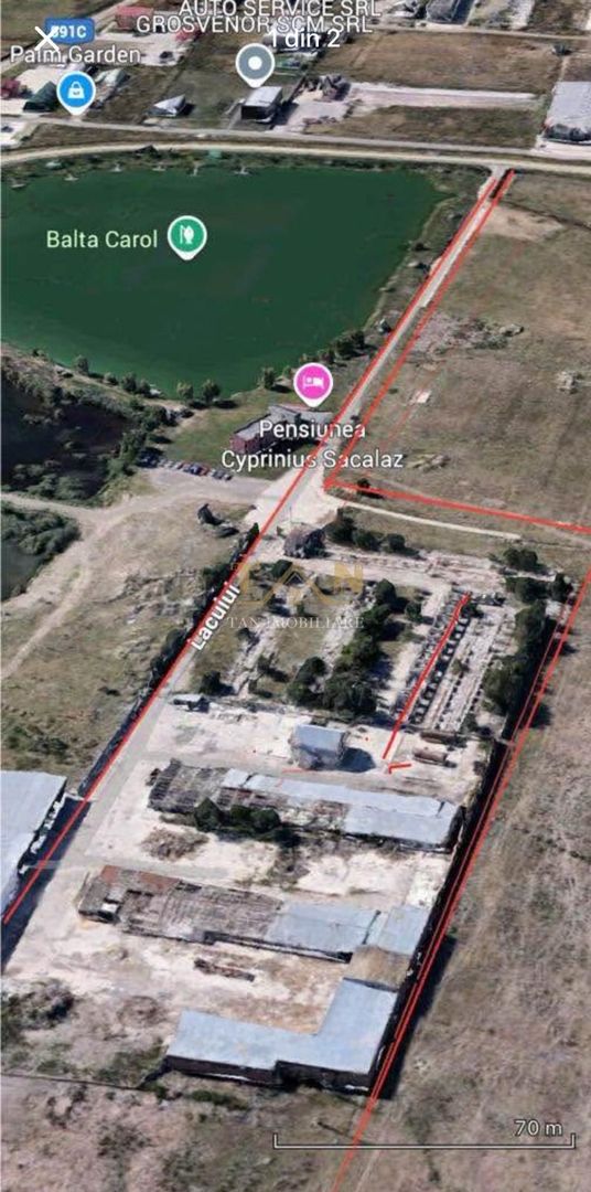 Teren industrial 17770MP Sacalaz ( Fosta ferma de Porci) - Poză 1