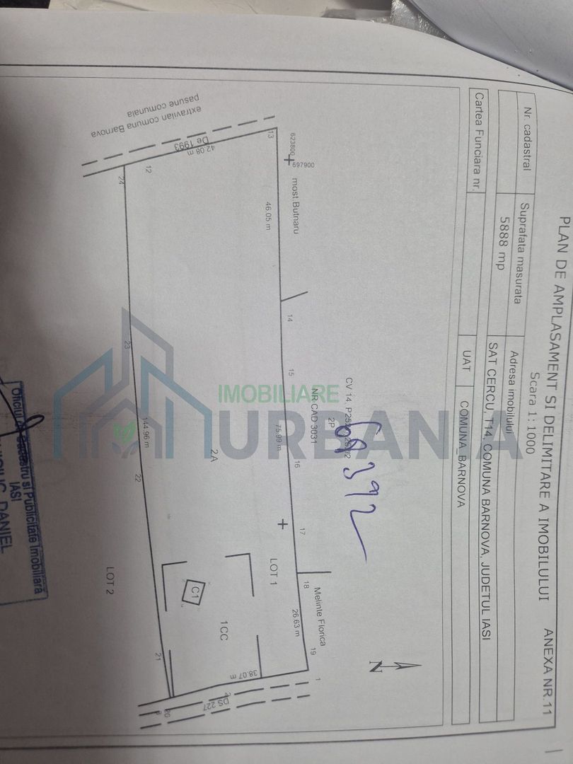 Teren 6.500 mp în Cercu/Bârnova – utilități trase (gaz, apă, curent) - Poză 2