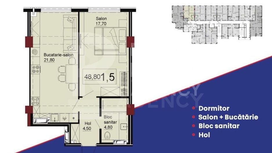 Vânzare, apartament, 1 cameră, strada Ialoveni, Telecentru - Poză 1