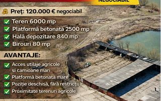 CONSTRUCȚIE EDILITARĂ, teren 6.000 mp, cu platforma betonată 2.500 mp, VASLUI; - Poză 2