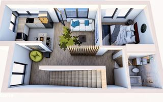 Apartament 100 mp, etaj si mansardă, cu grădină și parcare, Someșeni. - Poză 4