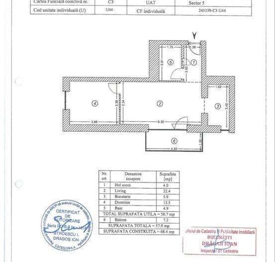APARATMENT SUPERB, 2 CAMERE, ONE COTROCENI PARK - Poză 7