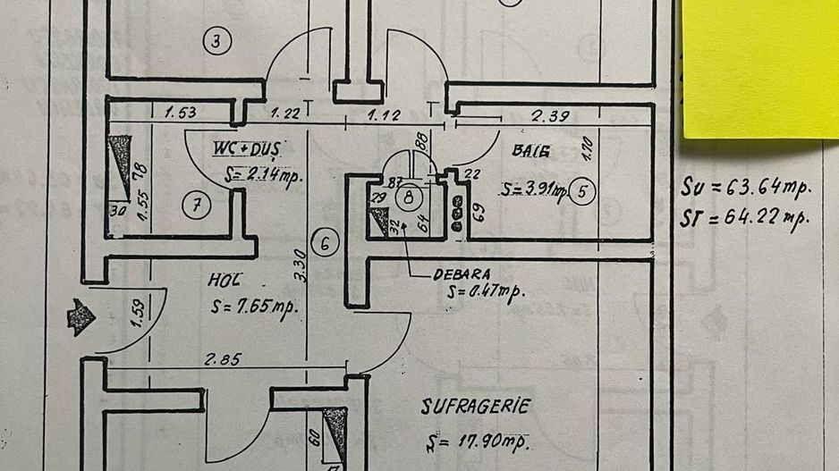 APARTAMENT 3 CAMERE | DECOMANDAT | BELLER - Schiță 7