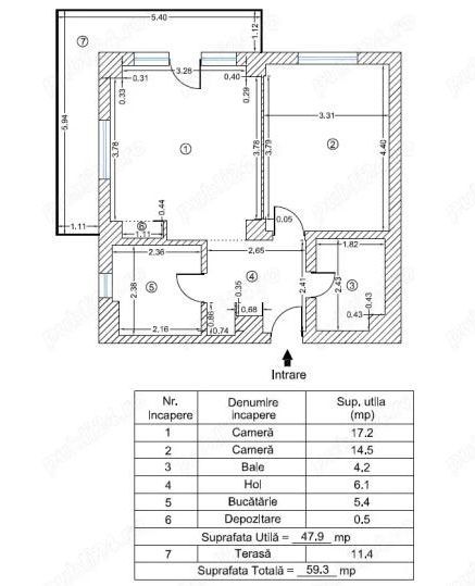 Apartament cu Terasa Spatioasa | Militari Residence | Lidl - Schiță 9