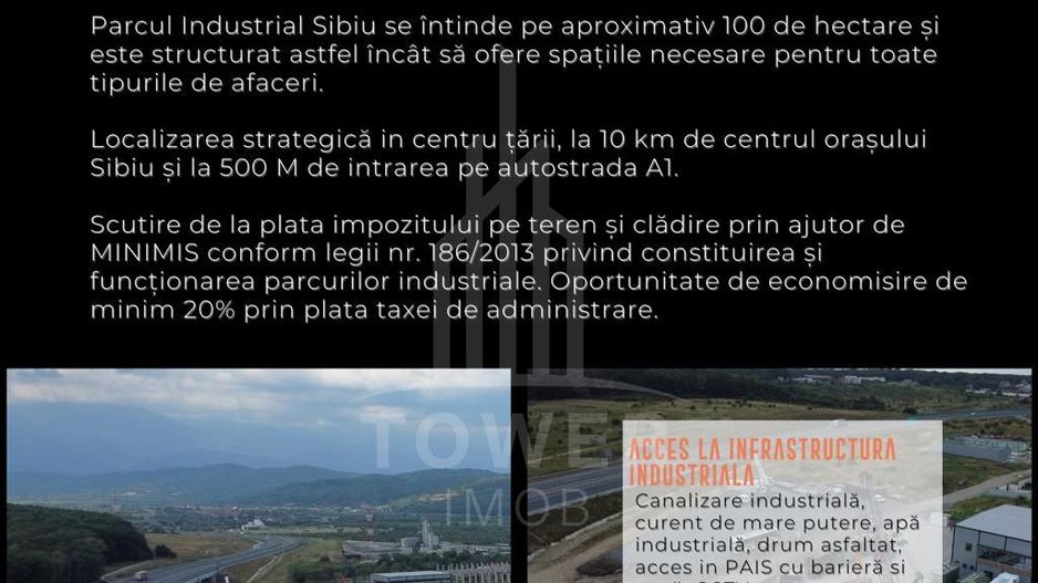 HALE INDUSTRIALE MODERNE ÎN PARCUL INDUSTRIAL SIBIU | 2200mp Teren 200mpu - Poză 3