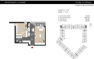 Apartament 2 camere - decomandat - 60 mp utili. Atria Urban Resort - Poză 12