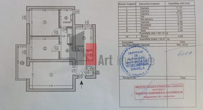 Apartament 3 camere decomandat, bloc H, Str.Rotundă, parter - Poză 16
