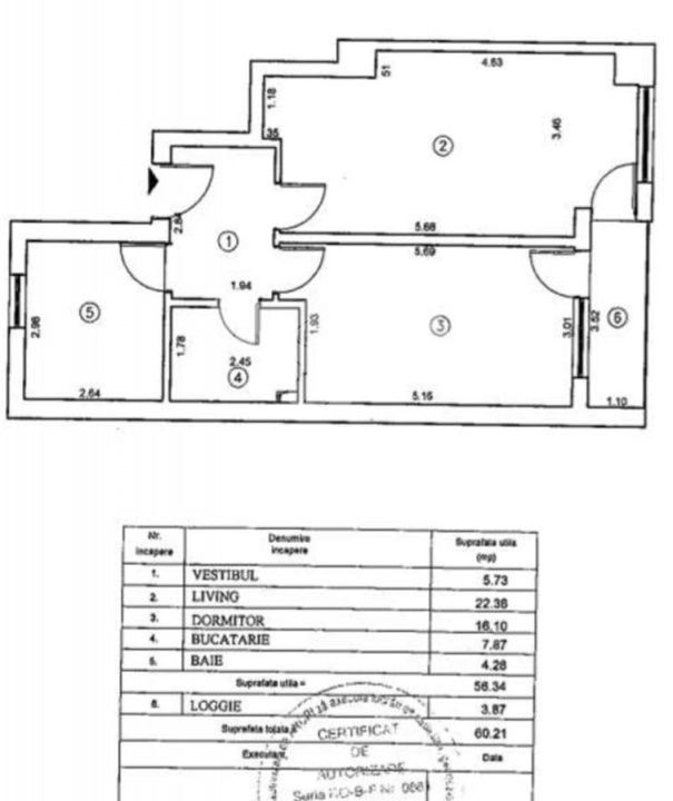 Apartament 2 camere Aviației Ț Loc de parcare - Poză 6
