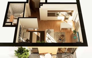 2 camere - finisaje de lux, Intre Lacuri | Bloc nou, etaj intermediar - Schiță 11