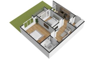 Apartament-3 Camere | 63mpu | La cheie | Intabulat | Gradina | Parter - Poză 1