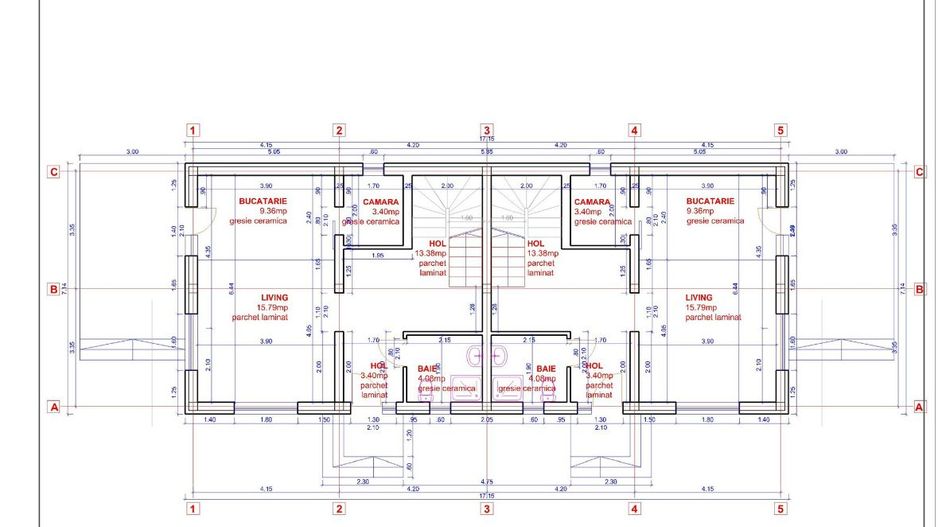 1\2 Duplex Utvin P+E,4Camere,2 Bai,Toate Utilitatile - Poză 14
