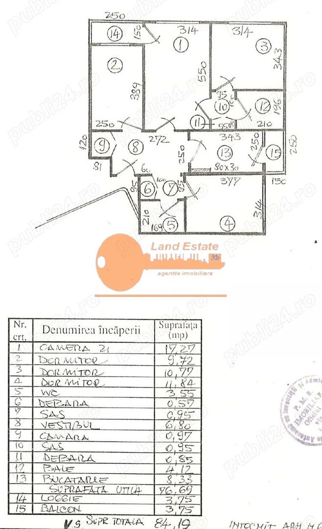 Apartament 4 camere – 85 mp – Iancului / Pantelimon - Schiță 2
