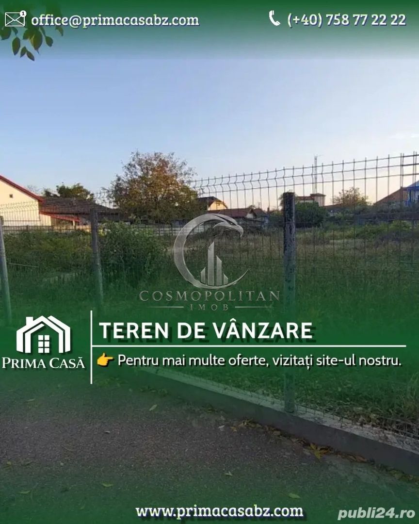 Teren in zona semicentrala BZ 1970mp deschidere 39 toate utilitatile - Poză 1