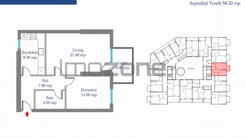 Apartament 2 Camere | 77 mp | Bloc Nou | Metrou Pacii / Preciziei | Militari - Poză 14