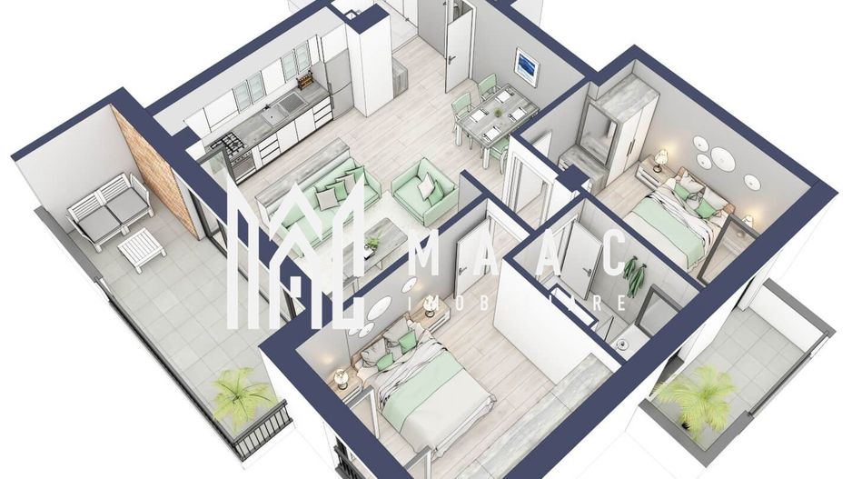 Apartament 3 camere | Balcoane 16.2 mp | Etaj 1 | Turnisor - Poză 4