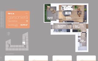 Garsoniera decomandata Liviu Rebreanu Titan Auchan - Poză 2