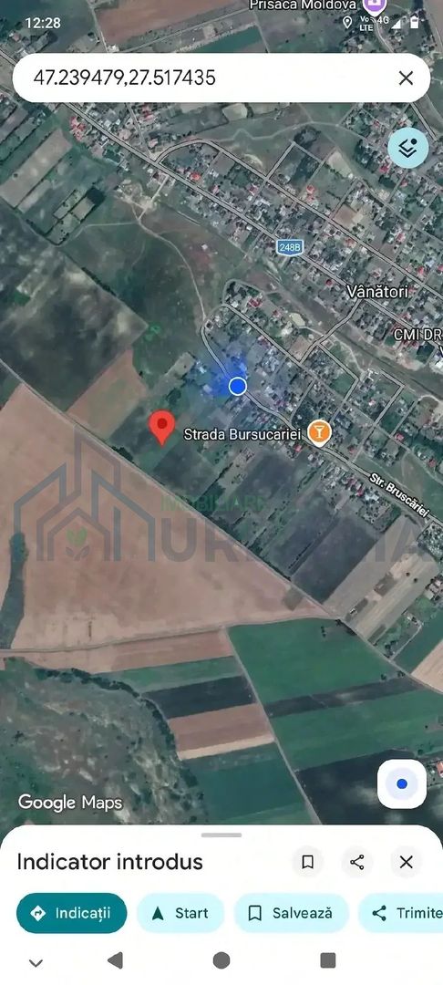 Teren extravilan de vânzare în Vânători, comuna Popricani - Poză 1