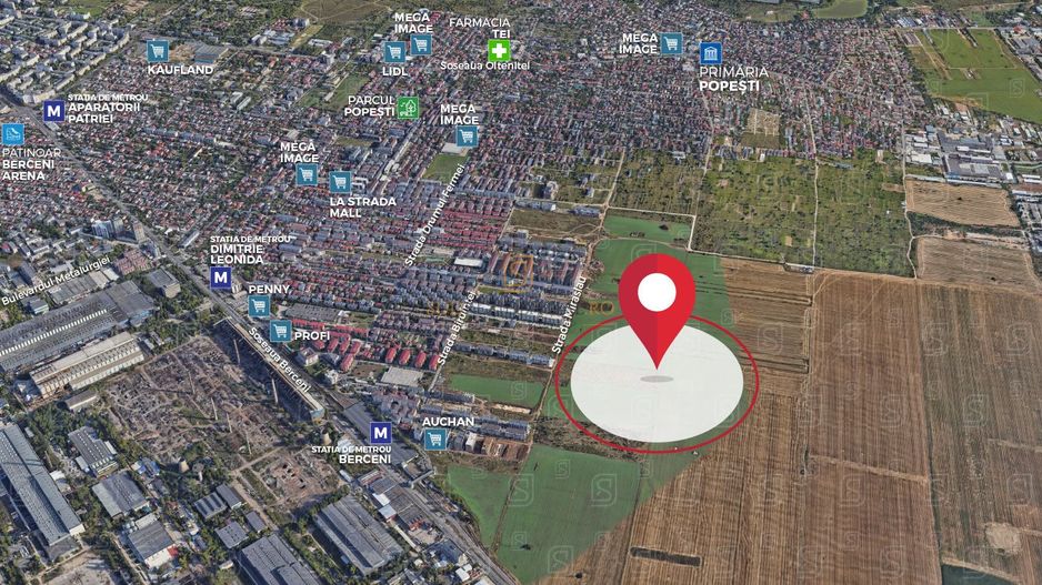 Teren 7.200 mp – deschidere 39 m la strada Viilor, Popești-Leordeni - Poză 4