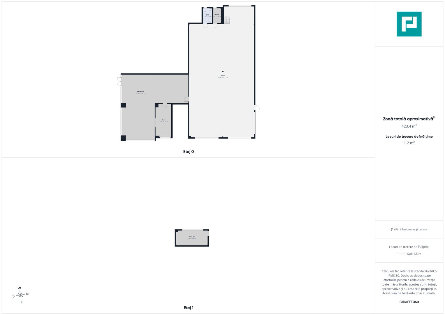 Birouri 102mp + Hală 290 mp în Micălaca - Poză 20