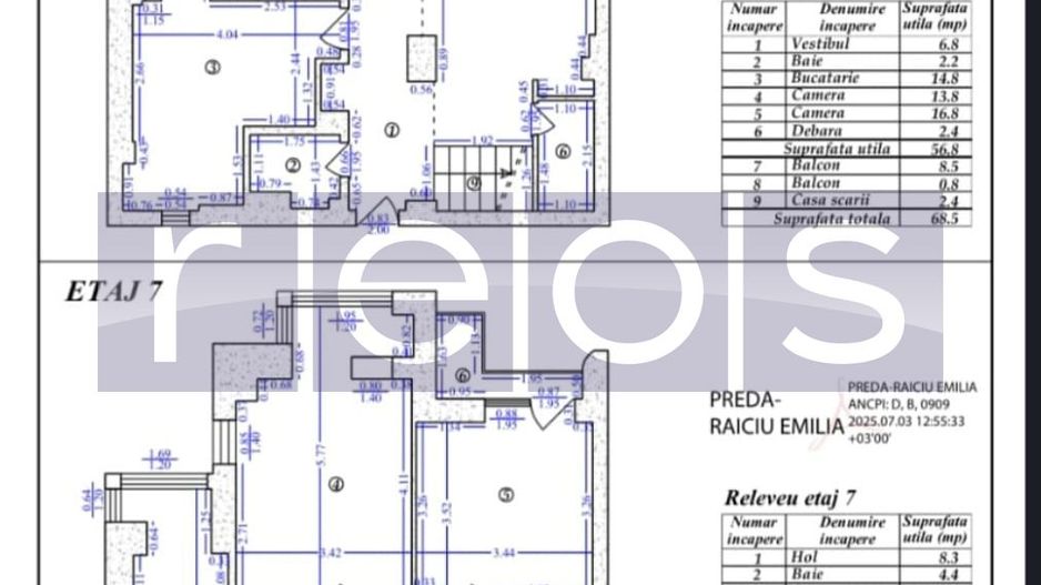 VANZARE - PENTHOUSE-5 CAMERE- TERASA -ZONA- UNIRII- FANTANI - Poză 24