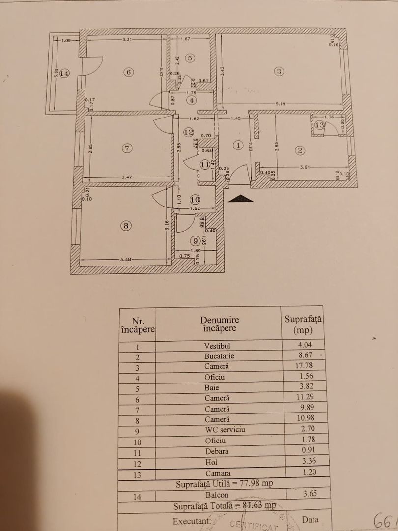 Apartament 4 camere | bloc 1980 | 5 minute metrou Gorjului | Militari - Schiță 10