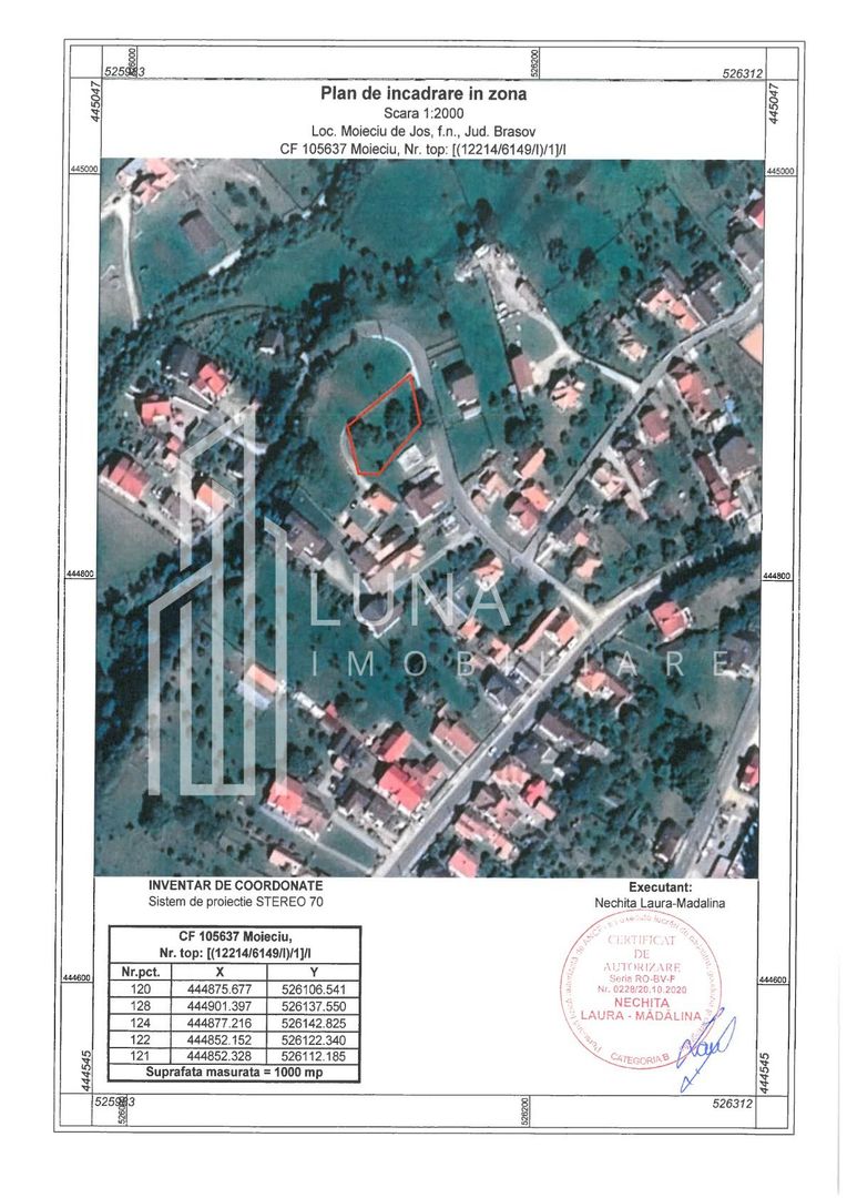 Teren intravilan 1.000 mp | Moieciu de Jos - Poză 1