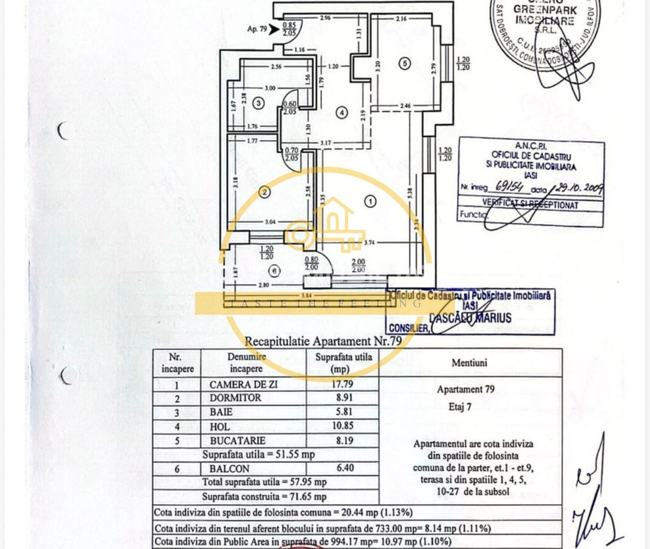 Apartament cu 2 camere / 58mp/ zona Tatarasi - Poză 10