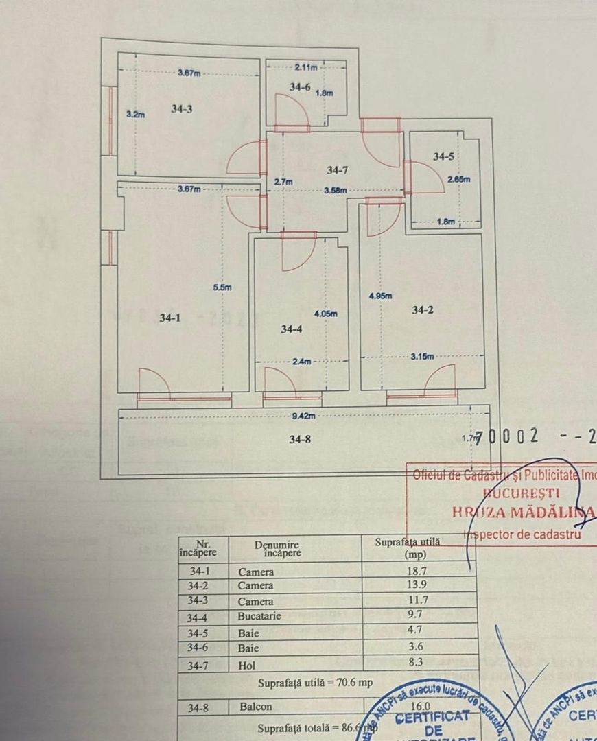 Apartament superb 3 camere Pallady | Mobilat si Utilat Complet Parcare - Schiță 28