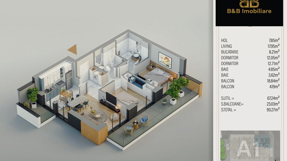 3 camere proiect Exclusivist cu piscina proprie Finalizat cu Acte - Schiță 2