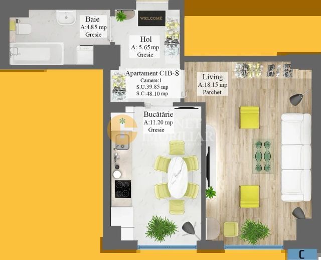 Frumoasa, 2 camere 56mp, decomandat si RATE FARA BANCA - Poză 3