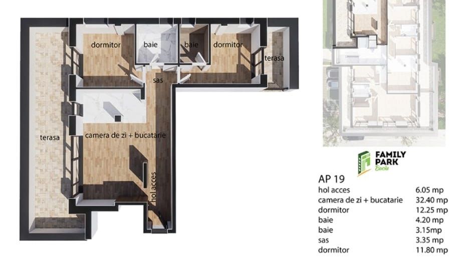 VANZARE APARTAMENTE 3 CAMERE IMOBIL NOU ZONA BACIU - Poză 1