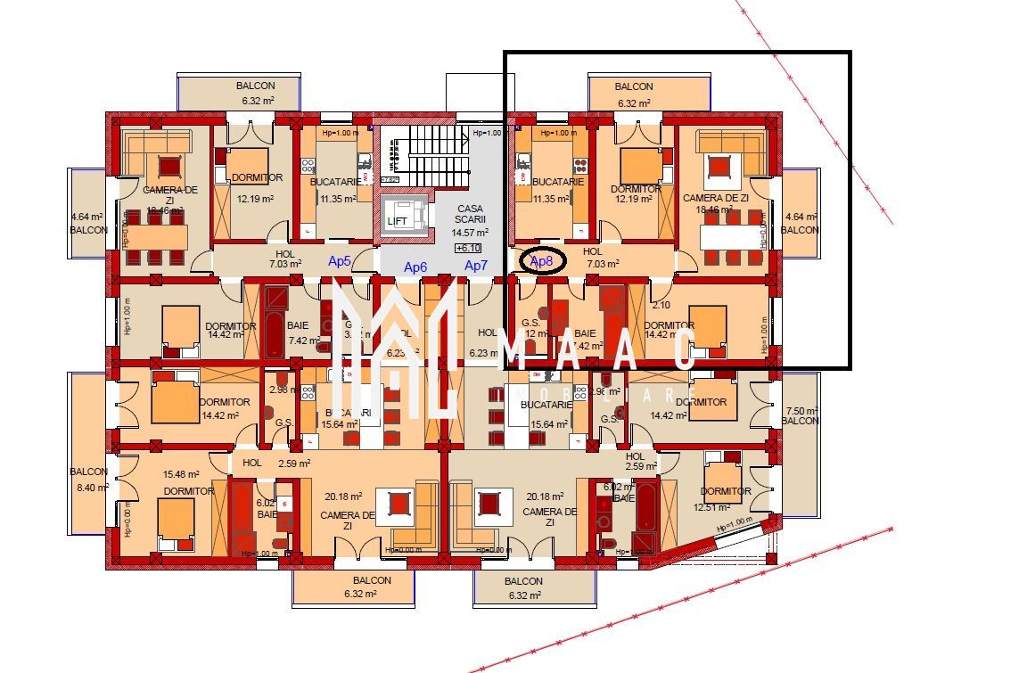 Dezvoltator | Apartament 3 camere | Etaj 2 | Lift | Parcare - Poză 2