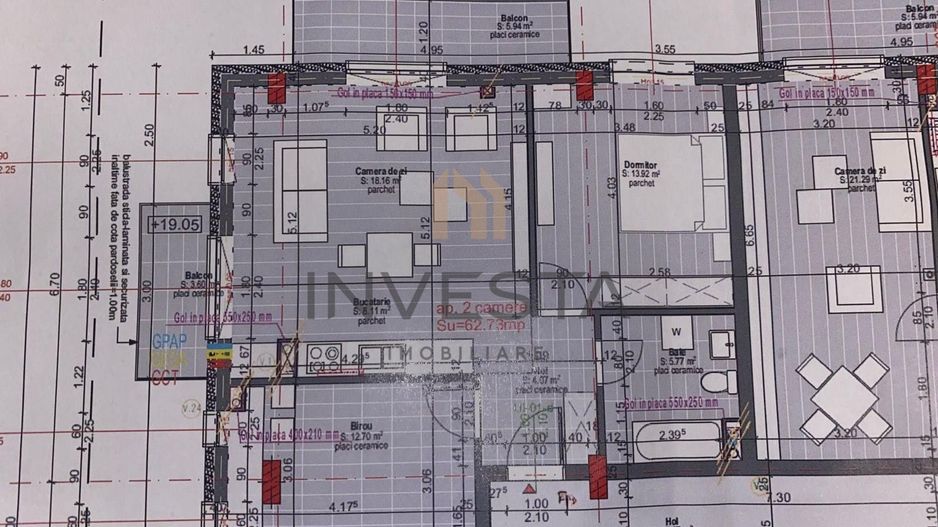 Apartament 3 camere modern constructie noua! Finisaje de top! - Schiță 17