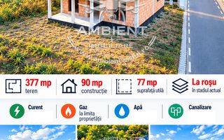 CASĂ individuală 90 mp,  teren 377 mp, VASLUI zona BRODOC; - Poză 1