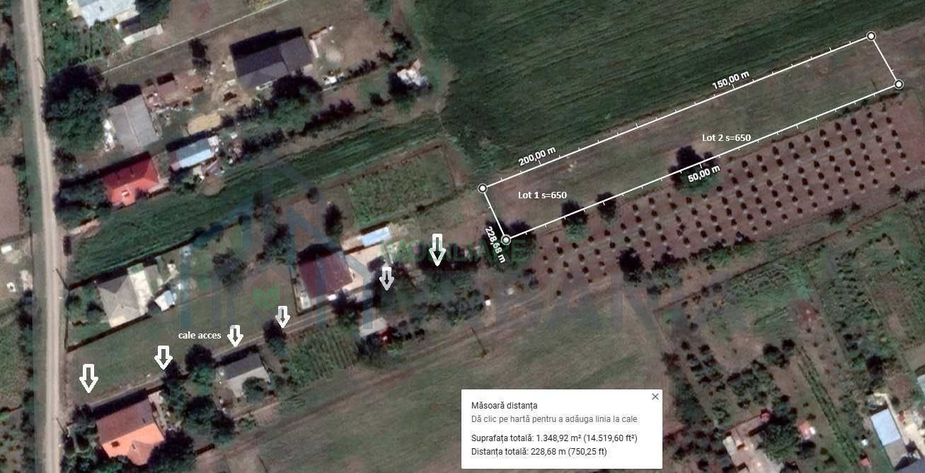 Teren intravilan de 1300 mp în sat Popricani, comuna Popricani, județul Iași - Poză 1