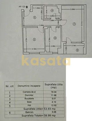 2 Camere 🏢 | Rotar Park 📍 | Totul nou ✨ | 5 min Metrou 🚇 - Schiță 8