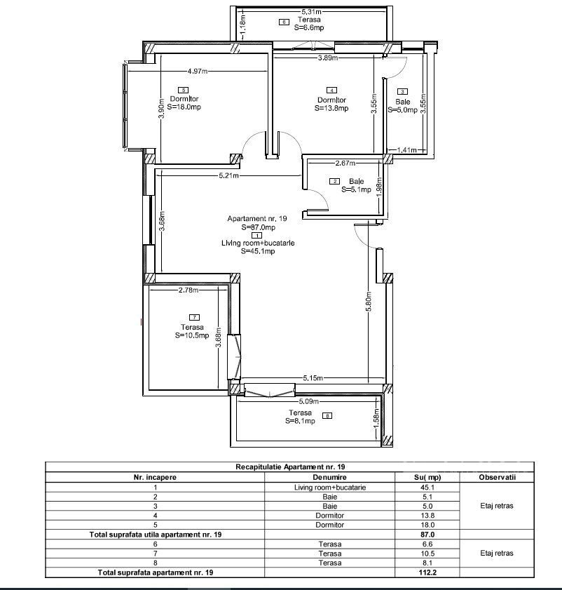 Penthouse cu Vedere Panoramica si Linistea Padurii | Terra, Floresti - Schiță 5