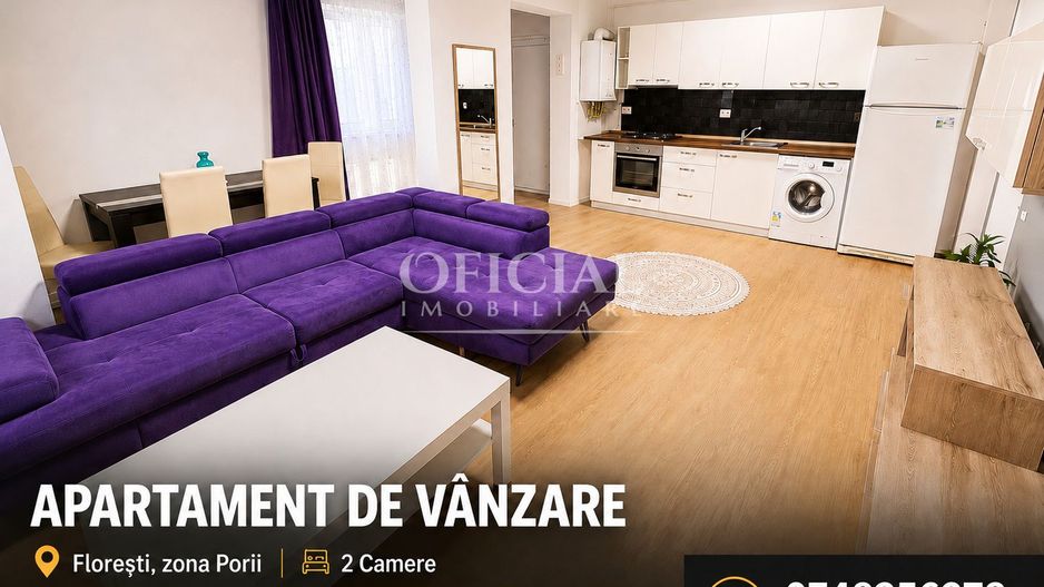Apartament 2 camere | Renovat | Curte | Parcare | Porii | Floresti - Poză 1