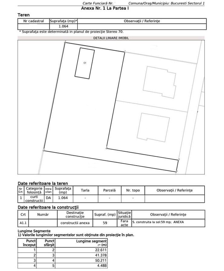 Teren intravilan 1.064 mp de vânzare, Sector 1 București / Vatra Noua - Schiță 11