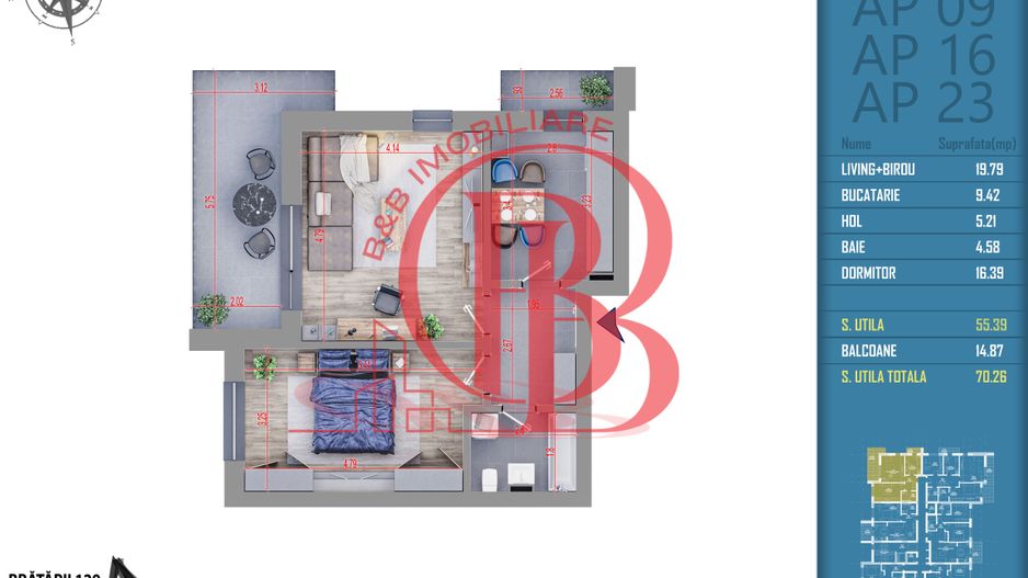 2 camere acte gata in o luna incalzire prin pardoseala Titan Pallady - Schiță 7