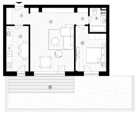 The Lake Home, Apartament 2 camere cu Gradina, Sibiu - Schiță 7